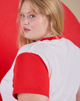 shoulder close up view of Vintage Tee in Call Me on Juliet