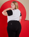 Angled back view of Vintage Tee in Don't Call Me on Juliet