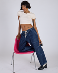 Cropped Baby Tee - Vintage Off-White
