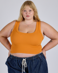 Cropped Tank Top - Creamsicle Orange