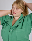 Short Sleeve Jumpsuit - Seafoam Green