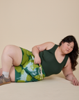Heavyweight Sweat Shorts - Green Magic Waters