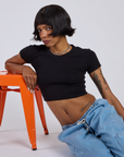 Cropped Baby Tee - Basic Black