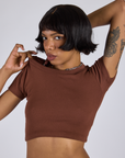 Cropped Baby Tee - Fudgesicle Brown