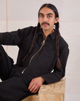 Mechanic Jacket in Basic Black worn by Anthony