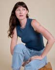 Muscle Tee in French Blue on Alex