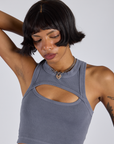 Porthole Tank - Washed Grey