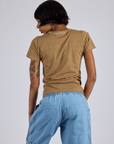Jr. Varsity Tee in Desert Brown back view on Kira