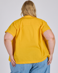 Pantry Button-Up in Sunshine Yellow back view on Juliet