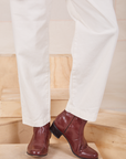 Pant leg close up of Heavyweight Trousers in Vintage Tee Off-White on Jesse