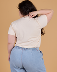 Organic Vintage Tee in Vintage Off White back view on Ashley
