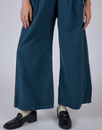 Pleated Pull-On Pants - Lagoon