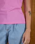 Close up of Calypso Tee in Bubblegum Multi on Alex