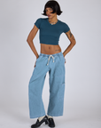 Cropped Baby Tee - Lagoon