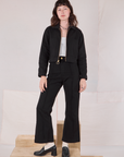 Mechanic Jacket in Basic Black and black Western Pants on Alex
