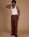 Railroad Denim Work Pants - Burnt Terracotta Overdye