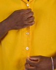 Pantry Button-Up in Sunshine Yellow close up on Isaac