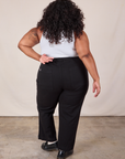 Western Pants in Basic Black back view on Morgan