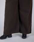 Pleated Pull-On Pants - Espresso Brown