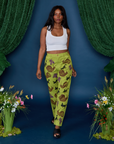Paintstamped Work Pants in Froggy on Kandia