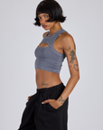 Porthole Tank - Washed Grey