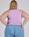 Cropped Tank Top - Lilac Purple