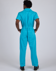 Short Sleeve Jumpsuit - Hawaiian Blue