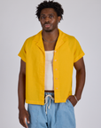 Pantry Button-Up in Sunshine Yellow on Isaac