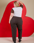 Back view of Vintage Tee in Love Big Bud and fudgesicle Work Pants on Juliet