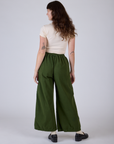 Pleated Pull-On Pants - Evergreen