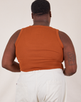 Back view of Tank Top in Burnt Terracotta on Elijah