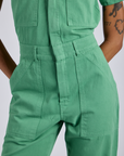 Short Sleeve Jumpsuit - Seafoam Green