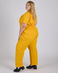 Short Sleeve Jumpsuit - Sunshine Yellow
