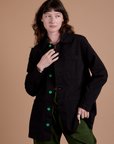 Ripstop Field Coat in Basic Black on Alex