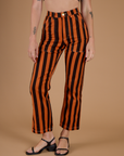 Black Stripe Work Pants - Construction Orange