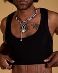 Front close up of Mini Tank in Basic Black on Jerrod