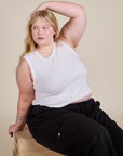 Muscle Tee in Vintage Tee White on Juliet