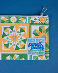 Spring Quilt Printed Pencil Pouch close up