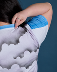 Airbrush Star Vintage Tee back shoulder close up on Ashley