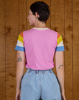 Back view of Calypso Tee in Bubblegum Multi on Alex