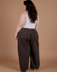 Back view of Drop Pocket Cargo Pants in Espresso Brown on Ashley