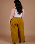 Drop Pocket Cargo Pants in Spicy Mustard back view on Ashley