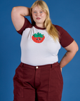 Produce Raglan Tee in Strawberry on Juliet