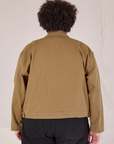Mechanic Jacket in Desert Brown back view on Miguel