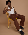 Railroad Denim Work Pants - Burnt Terracotta Overdye