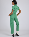 Short Sleeve Jumpsuit - Seafoam Green