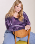 Long Sleeve Baby Tee in Dark Lavender on Juliet