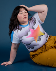Airbrush Star Vintage Tee worn by Ashley