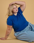 The Organic Vintage Tee - Royal Blue