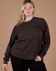 Long Sleeve Burly Tee in Espresso Brown on Lish